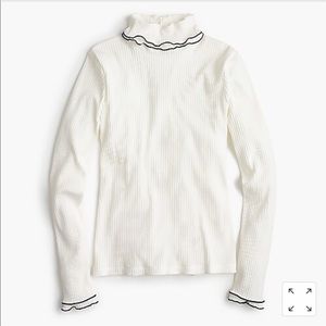 J. Crew Contrast Rib Turtleneck - Light Weight